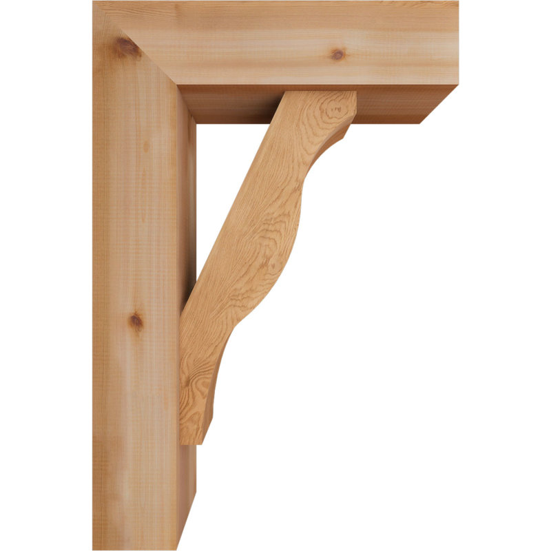 Support Funston Block avec support décalé, 36 x 24, Cèdre rouge occidental de l 7 1/2 po (lisse)