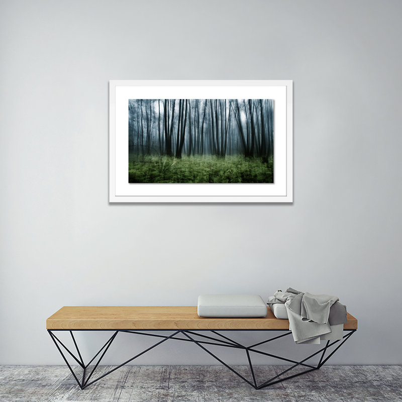 Eerie Trees IV Print by Jakob Wagner, 16" H x 24" W x 1.5" D, White