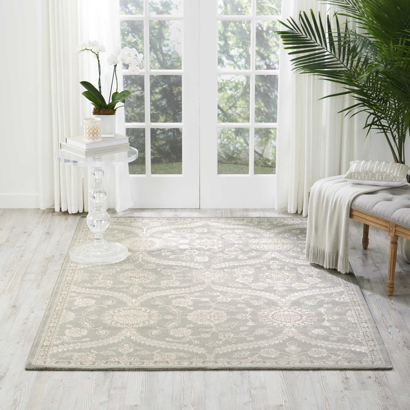 Carlie Viscose Oriental Indoor Rug, Rectangle 7'6" x 10'6"