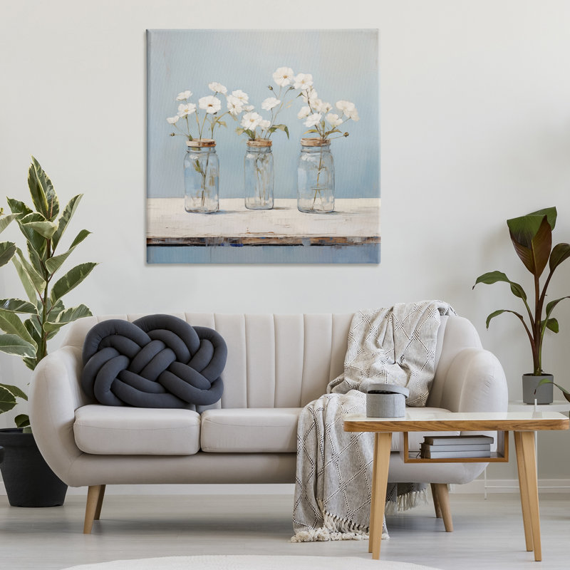 «Country Jar Bouquet Trio Canvas» par Arlington Prints, H 36 po x l 36 po