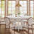 47.25" W Round Manufactured Wood Farmhouse Dining Table-1422538083