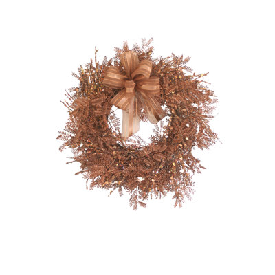 Brown-Copper Glitter Twig Wreath