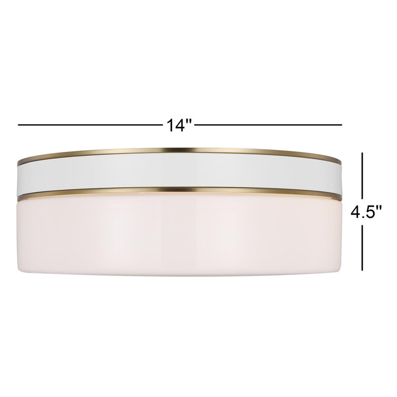 Aston Emilia Large Flush Mount, Burnished Brass
