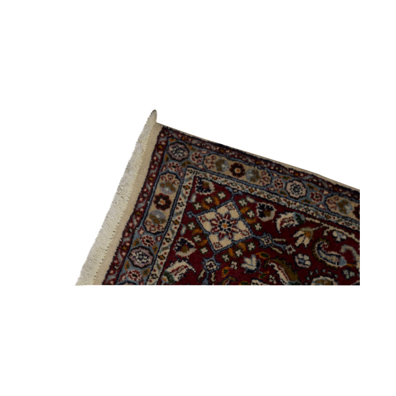 Hand-Knotted High-Quality Brown and Blue Runner