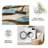 Teal Brown Wave   area rugs for Living Room, Soft and Comfortable, Suitable for all seasons, easy to maintain, machine washable Indoor floor mat, Under Table Farmhouse suitable for Bedroom, Dining Room, Study,  Balcony, Home Decor Patio-1666826310