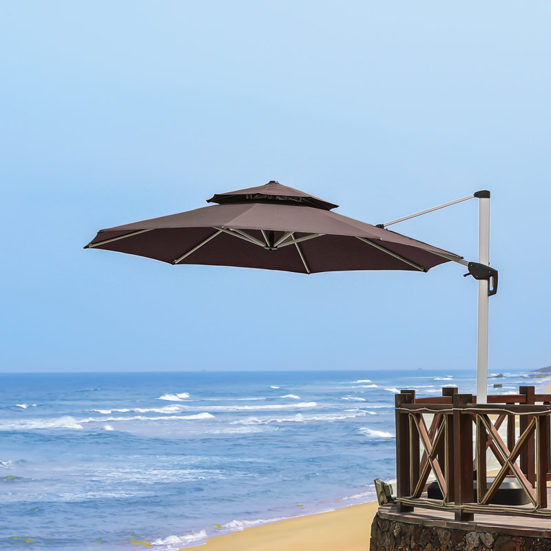 Zander 304cm Cantilever Parasol, Coffee