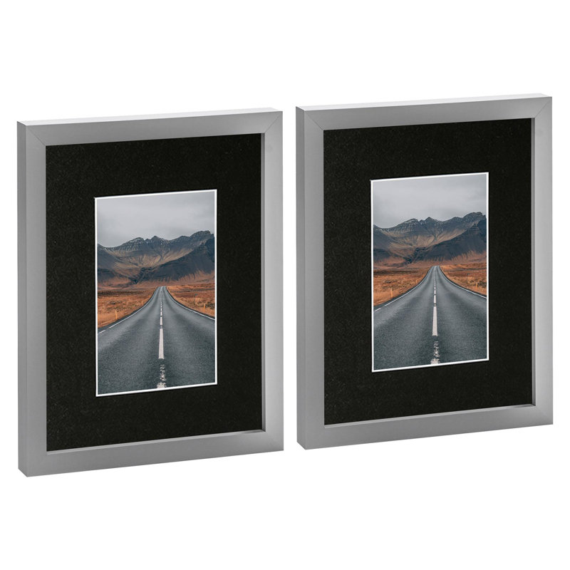 Photo Frames with 4" x 6" Mount - 8" x 10" - Grey/Black