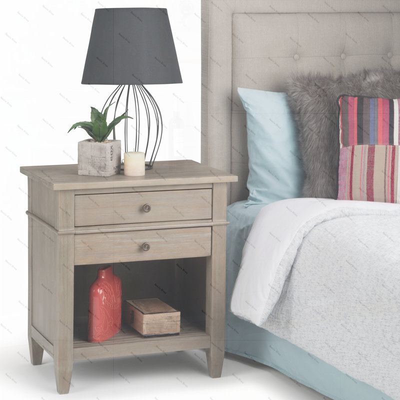 Carlton - Table de chevet, Marron clair