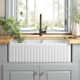 Sorrel 33" L x 18" W Double Basin Farmhouse Kitchen Sink with Grid and Strainer