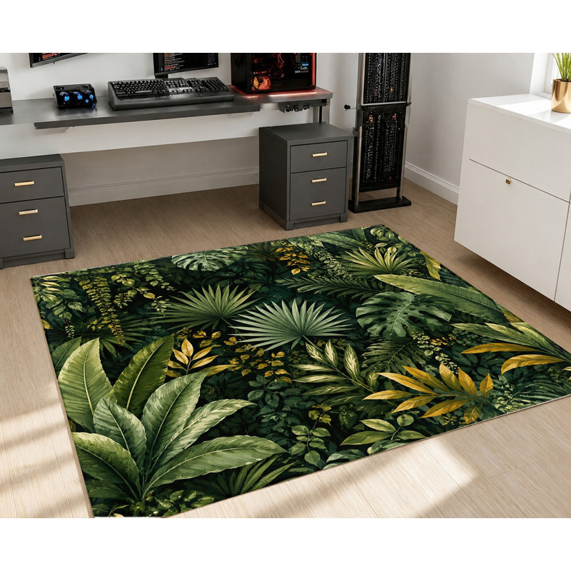 Tapis Jungle, Rectangle 5 pi 3 po x 3 pi 3 po (160 x 100 cm)