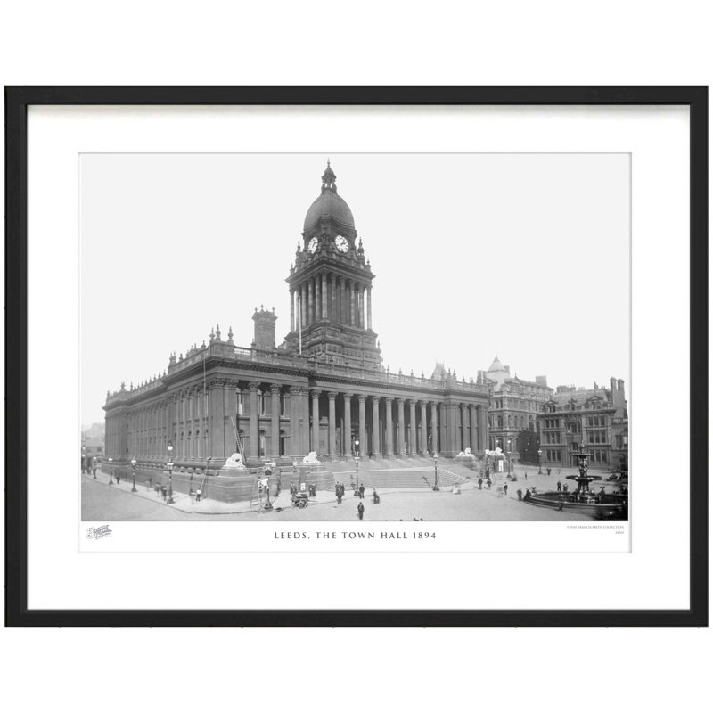 Leeds, The Town Hall 1894 - Single Picture Frame Print, 40cm H x 50cm W x 2.3cm D