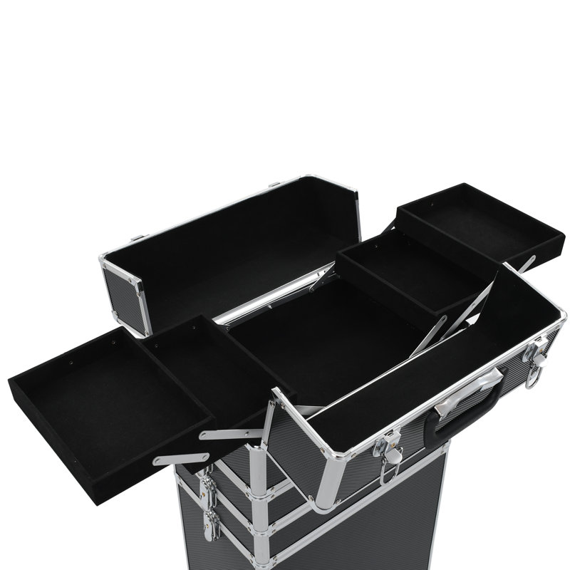 Vidaxl Make-Up Trolley Aluminium Black