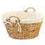 Panier à linge en osier et jacinthe