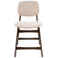 Upholstered Counter Stool with Solid Wood Frame