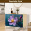 Buffet Buffet avec rangement Fleurs mauves gouttes de rosée Coucher de soleil photographie florale douce avec 2 portes pour le salon et la cuisine