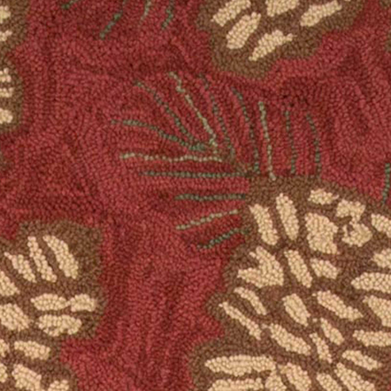 Tapis crocheté Millwood Pines Pinecone