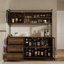 Bar industriel avec portes grillagées et 3 tiroirs-2106547278