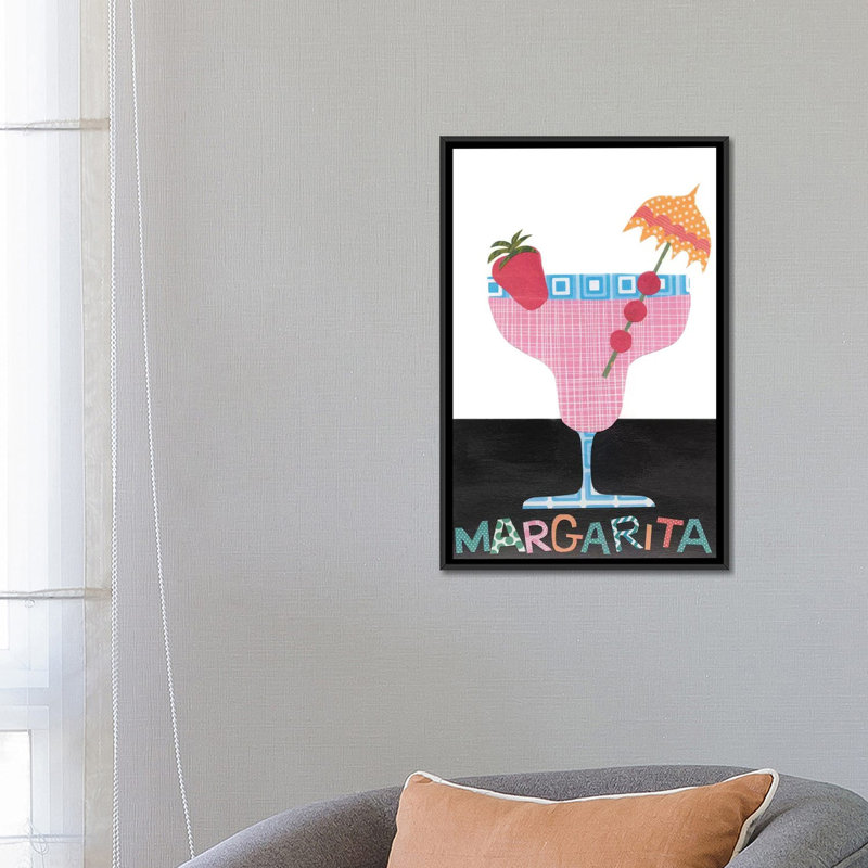 «Mix Me a Drink IV» par Regina Moore - impression sur toile tendue, H 26 po x l 18 po x P 1,5 po, Toile avec cadre noir
