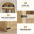 Farmhouse Arched Wooden Bookcase with Doors Tall Storage Bookshelf Cabinet