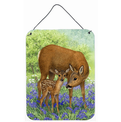 « cerf & fauve » par sarah adams, reproduction d’art sur plaque