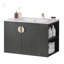 Meuble-lavabo polyvalent en bois massif avec lavabo en céramique pour des salles de bain élégantes-1141336321