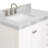 Ariel Cambridge 36 In. Left Offset Vanity With 2 In. Carrara Marble Countertop-105903791