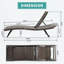 Chaise longue d'extérieur en osier 2 pièces