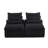 Ernesto Boneless Armless Chenille Compression Sectional Sofa with Neck & Lumbar Pillow-1267818063