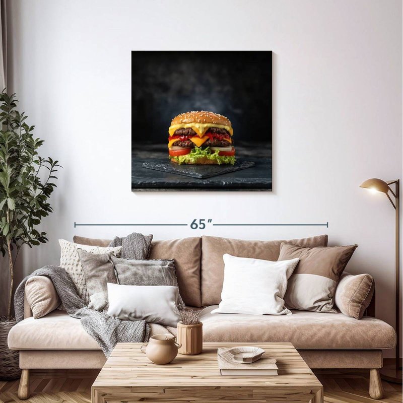 Yarlin Double Layer Cheeseburger, 36" H x 36" W