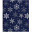 40 x 50 po Snowflake Blue Christmas