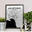 Melbourne City Map - No Frame Print-473999397