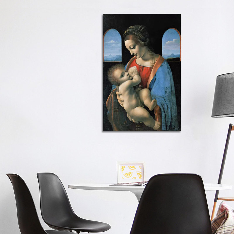 Madonna Litta, 1490 by Leonardo Da Vinci - Print on Canvas, Wrapped Canvas, 152.5 cm H x 101.5 cm W x 3.175 cm D