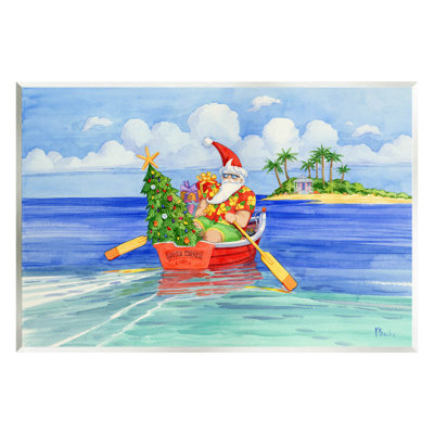 " Santa's Delivery Tropical Christmas Boat " by Paul Brent