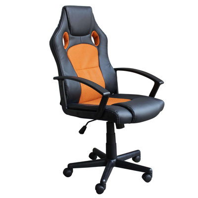 Brayden Studio Boothville Adjustable Swiveling PC & Racing Game Chair
