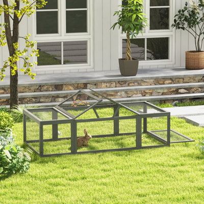 Grand refuge pour lapin en bois PawHut