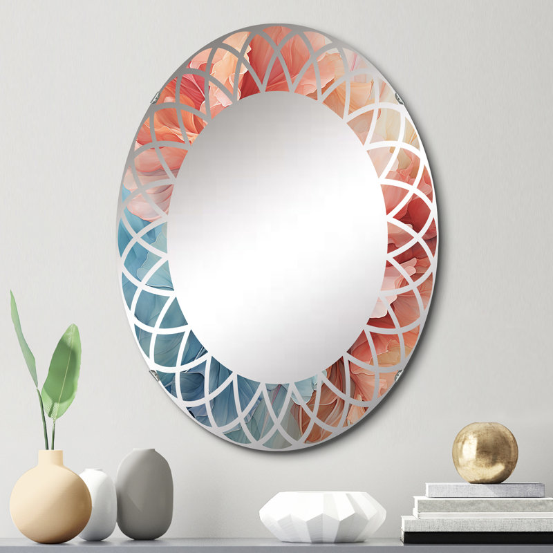 Petterale - Miroir mural moderne ovale, 30 po x 20 po