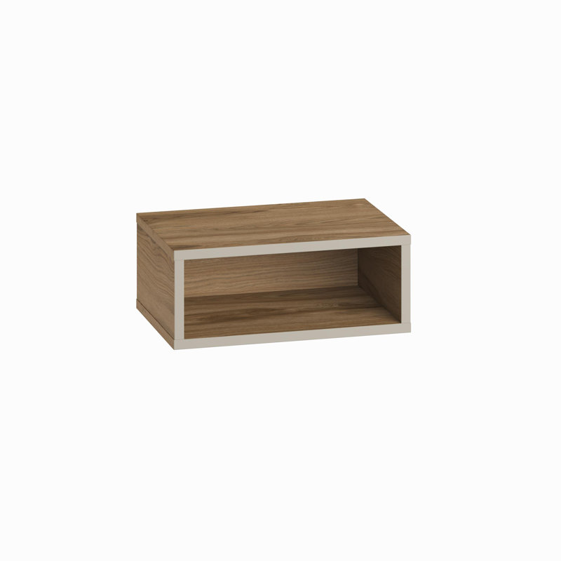 45cm W Manufactured Wood Bedside Table, Deep Oud/Sandtone