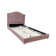 Lit simple en tissu rose