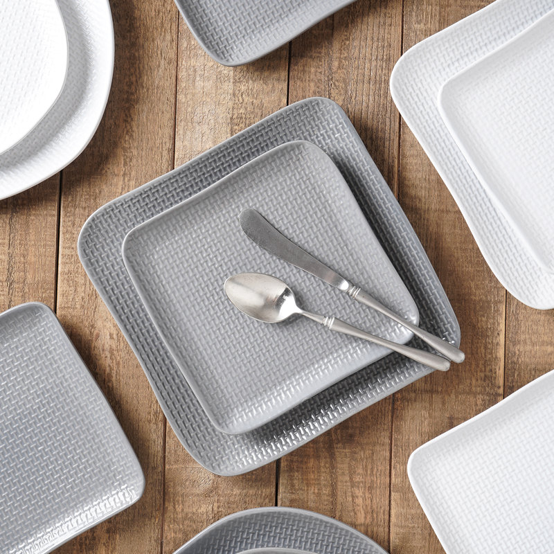 Stone Lain Olivia Salad Plate Set Stoneware, Gray