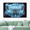 Toile imprimée: conception artistique de la mâchoire à rayons X pour décorations dentaires, toiles à cadre noir 1P