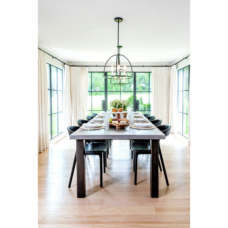 Roumel 4 - Light Lantern Wagon Wheel Chandelier, Black