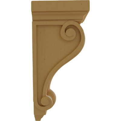 6"W x 7 1/2"D x 16"H Devon Traditional Wood Corbel, Alder