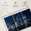 Ensemble de 3 pièces sur toile Bright Downtown Chicago-295308547