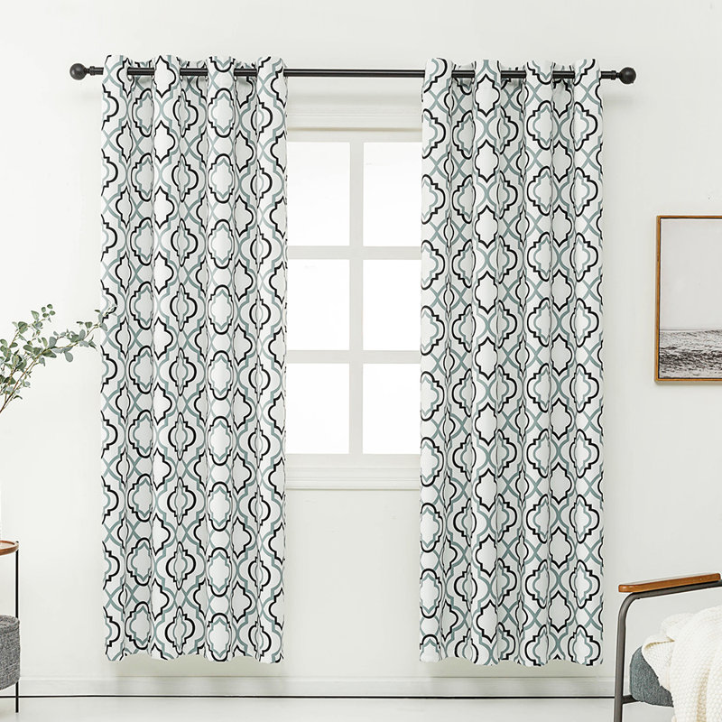 Paire de rideaux occultant et isolants avec œillets, Bleu sarcelle, l 52 po x L 96 po