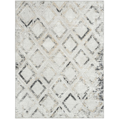 Leuchte 5'3" x 7' Grey Charcoal Modern Indoor Rug