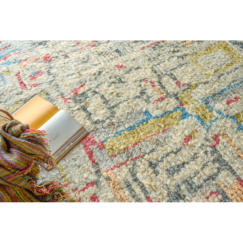Marrakesh hand-knotted Wool Red/Yellow/Multi Area Rug, 8'X10'