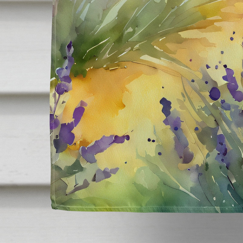 Lavande dans un drapeau de maison aquarelle