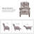 Ariany 30.5" Floral Manual Recliner with Nailheads (Set of 2)-842269339