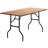 30"x 60" Rectangular Wood Folding Banquet Table with Clear Coated Finished Top