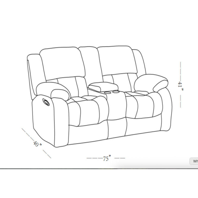 Causeuse inclinable Zofina - Gris